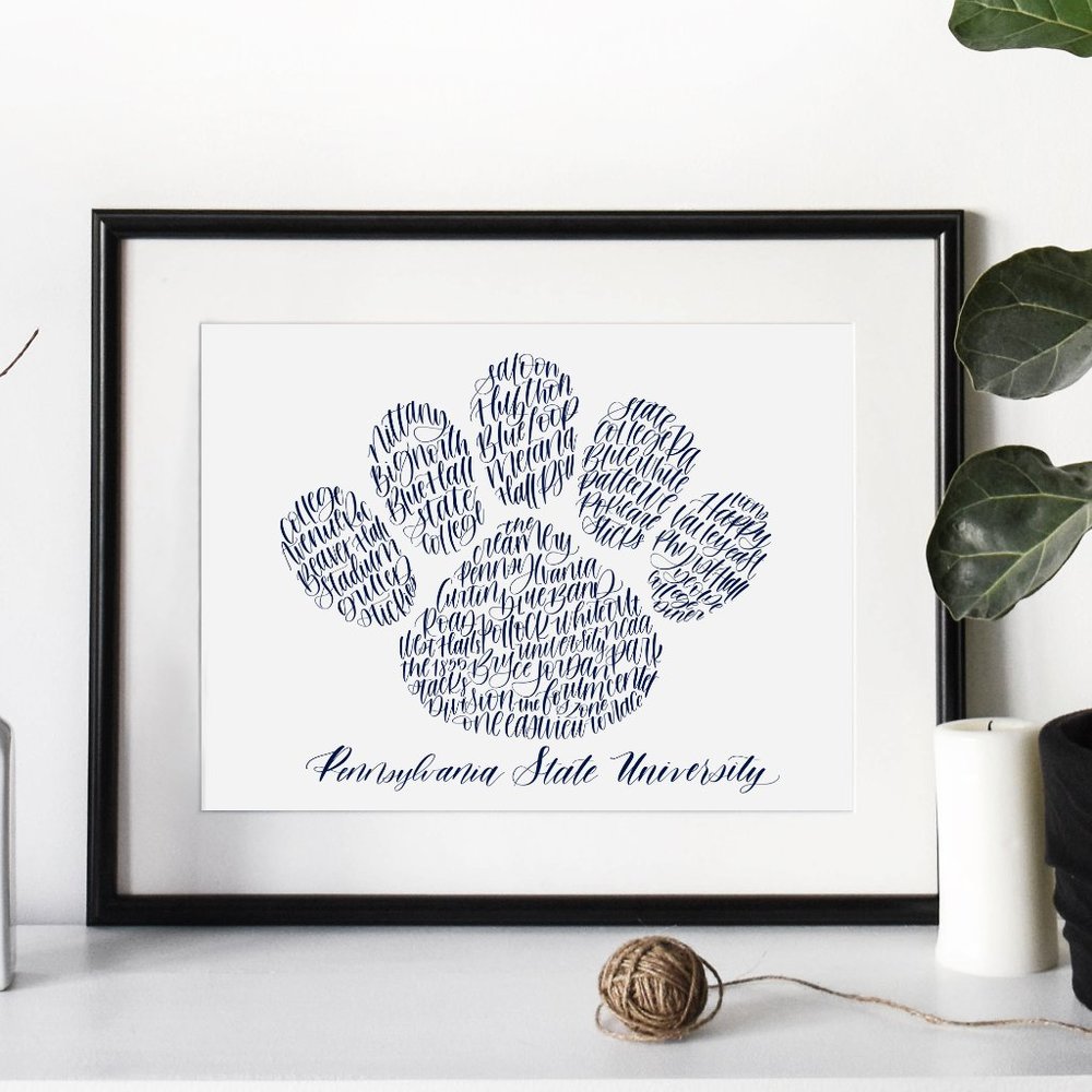 PSU Paw Word Art